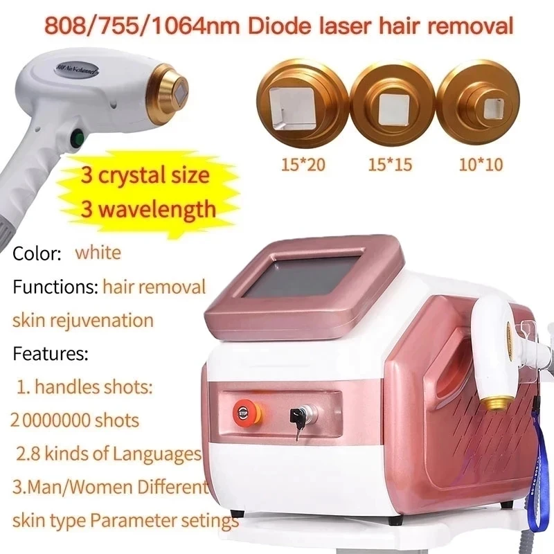 3 Wavelength 808nm Diode Laser Machine Professional Cooling Ice Painless Depilation Device Facial Body Hair Removal
3 Wavelength 808nm Diode Laser Machine Professional Cooling Ice Painless Depilation Device Facial Body Hair Removal
