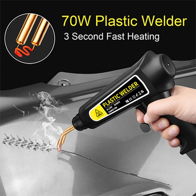 

70W Plastic Welder Gun Hot Stapler Welding Machine Heat Gun Soldering Iron PVC Repairing Machine For Car Bumper Repair Tools