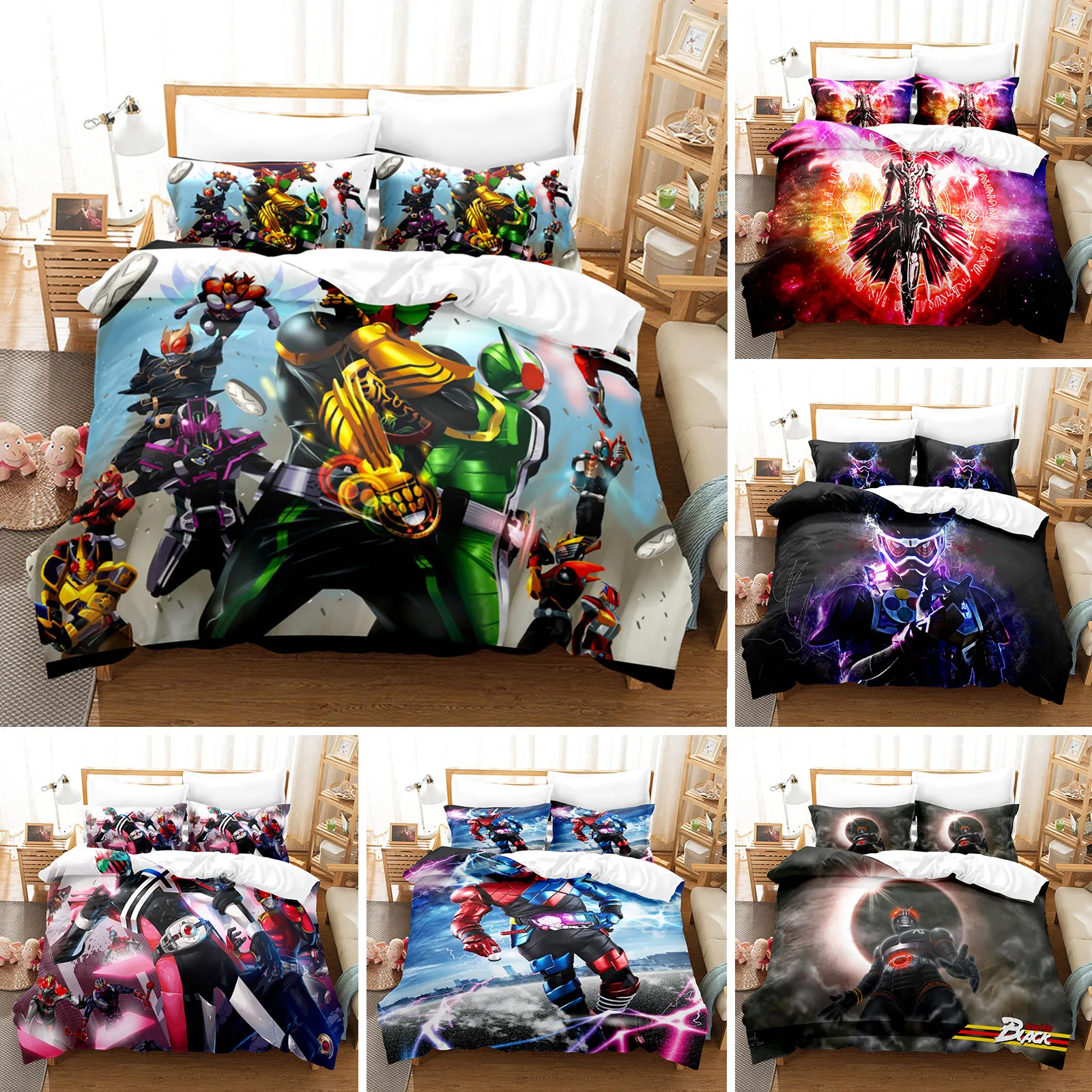 Kamen Rider Bedding Set Duvet Cover Pillowcase comfortable Comforter Bedding Set King Size Bedding Sets Home Textile
Kamen Rider Bedding Set Duvet Cover Pillowcase comfortable Comforter Bedding Set King Size Bedding Sets Home Textile