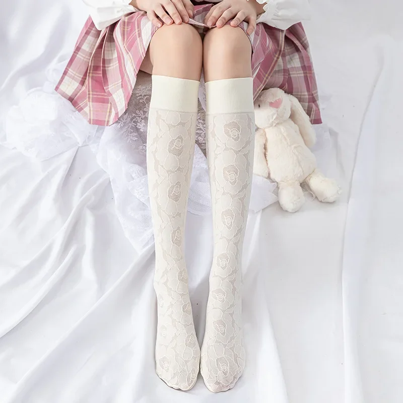 Lolita French Retro Embroidery Dark Fringe Lace Rose Flower Socks Loli Stocking Fresh Spring Autumn JK Knee Highs 
Lolita French Retro Embroidery Dark Fringe Lace Rose Flower Socks Loli Stocking Fresh Spring Autumn JK Knee Highs