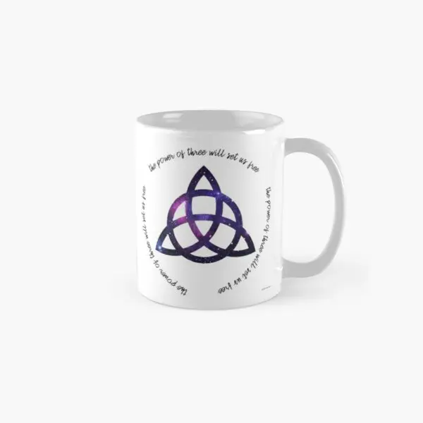 

The Power Of Three Charmed Classic Mug Photo Handle Round Printed Tea Gifts Cup Design Drinkware Simple Image Picture Coffee