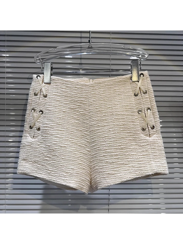 HIGH STREET Newest 2024 Fall Winter Designer Fashion Women's Coarse Tweed Tied Shorts
HIGH STREET Newest 2024 Fall Winter Designer Fashion Women's Coarse Tweed Tied Shorts