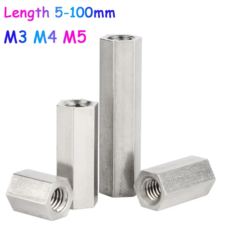 304 Stainless Steel A2 Hex Standoff Spacer Long Rod Coupling Hex Nut Bolt M3 M4 M5 Length 5-100mm
304 Stainless Steel A2 Hex Standoff Spacer Long Rod Coupling Hex Nut Bolt M3 M4 M5 Length 5-100mm