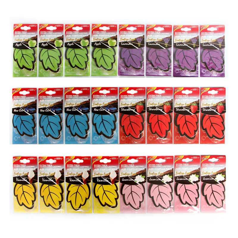 

1/6PCS Car Air Freshener Natural scented tea paper Auto Hanging Vanilla perfume fragrance Leaf Shape car accessories interior