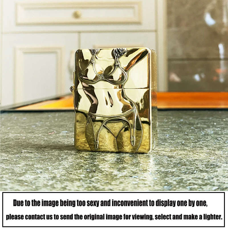 Personalized customized carved relief lighter made of brass material with sexy beauty pattern kerosene lighter
Personalized customized carved relief lighter made of brass material with sexy beauty pattern kerosene lighter