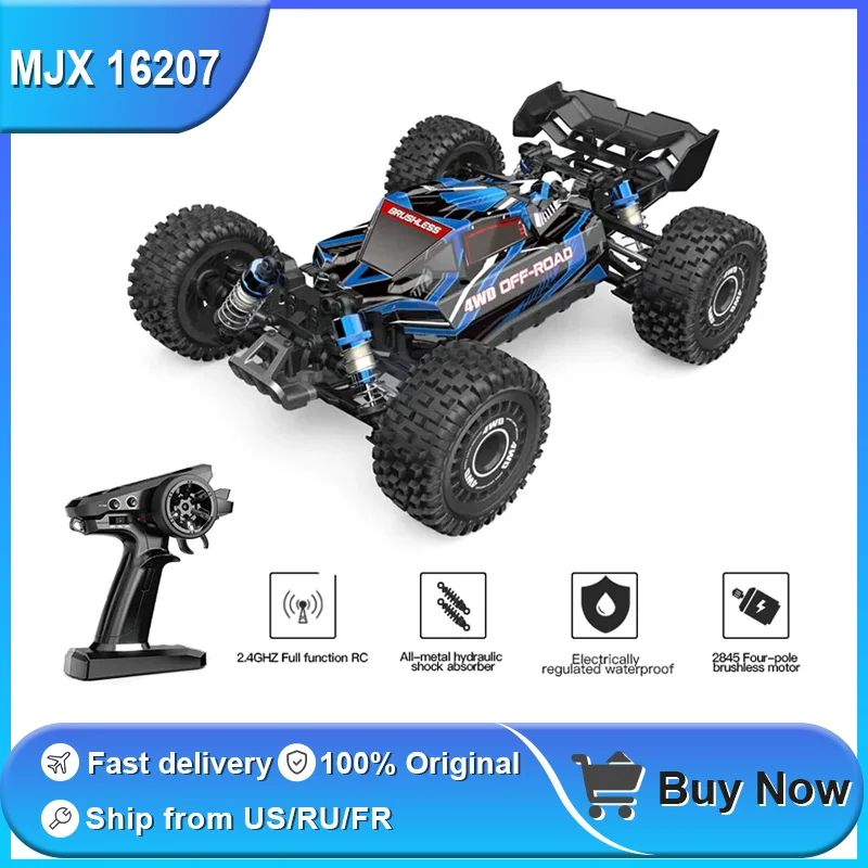 

Hyper Go MJX 16207 16208 Brushless Rc Car 70KM/H High Speed Drift Cars 1/16 2.4G 4WD Racing Car Off-Road Remote Control Truck