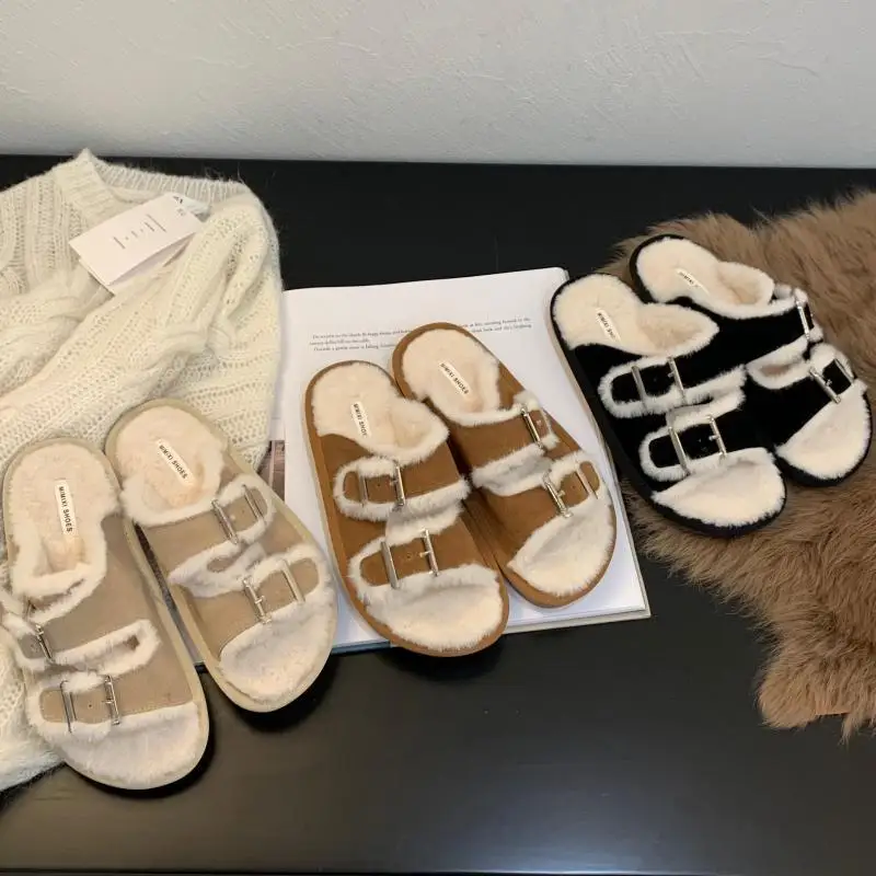 Flat Leather Internet Hot Fluffy Fairy Shoes 2024 New Autumn and Winter Outer Wear Fashion Cotton Slippers
Flat Leather Internet Hot Fluffy Fairy Shoes 2024 New Autumn and Winter Outer Wear Fashion Cotton Slippers