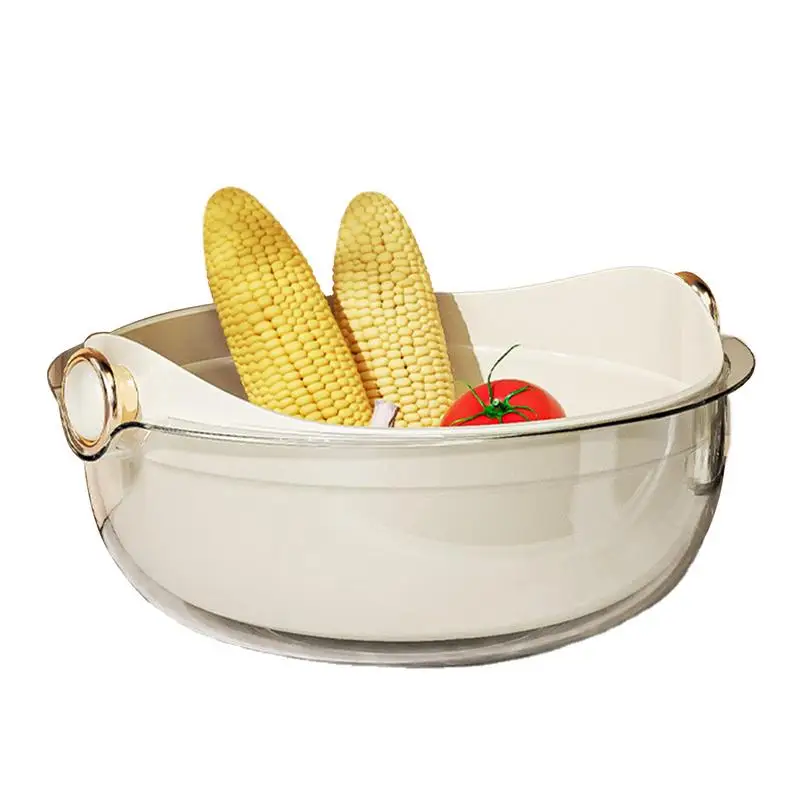 Kitchen Double Drain Basket Fruits Vegetables Washing Storage Basket Strainers Bowl Cleaning Filter Colander Tool
Kitchen Double Drain Basket Fruits Vegetables Washing Storage Basket Strainers Bowl Cleaning Filter Colander Tool