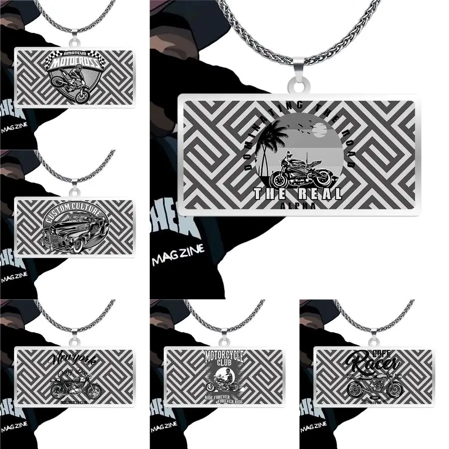 Motorcycle Men Students Necklaces Plates Laser Marking Boho Stainless Steel Choker Tags Luck Street Art Dating New Arrivals
Motorcycle Men Students Necklaces Plates Laser Marking Boho Stainless Steel Choker Tags Luck Street Art Dating New Arrivals