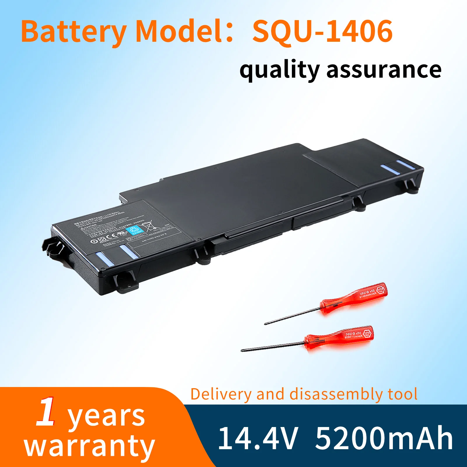 BVBH SQU-1406 Laptop Battery For ThundeRobot 911-E1 911-T2A 911-S2B 911-T1 Chimera CX-9 for Raytheon 911M-M1 M2 M3
BVBH SQU-1406 Laptop Battery For ThundeRobot 911-E1 911-T2A 911-S2B 911-T1 Chimera CX-9 for Raytheon 911M-M1 M2 M3