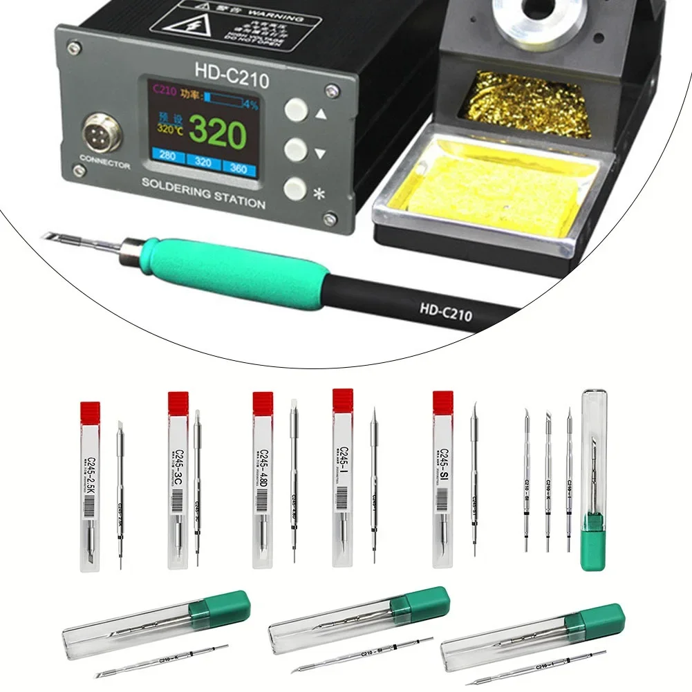 1pc Soldering Tip C210/T245 Series Welding Station Soldering Iron Head Copper/alloy Silver 81mm / 3.18'' Power Tools Accessories
1pc Soldering Tip C210/T245 Series Welding Station Soldering Iron Head Copper/alloy Silver 81mm / 3.18'' Power Tools Accessories