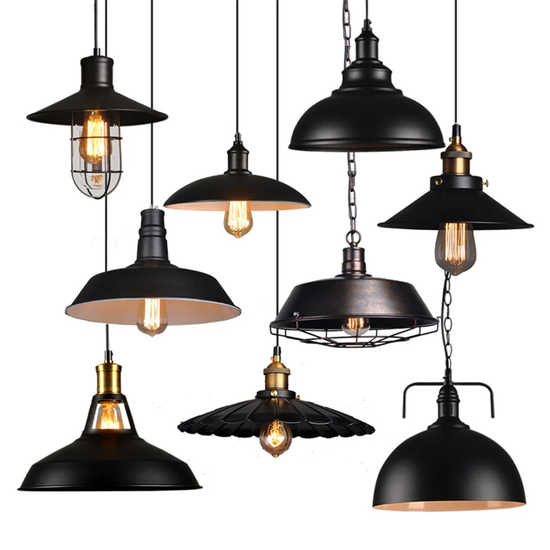 Vintage Iron Black E27 Pendant Lights Nordic Industrial Wind Loft Hanging Lamp For Restaurant Kitchen Bar Living Room Home Decor
Vintage Iron Black E27 Pendant Lights Nordic Industrial Wind Loft Hanging Lamp For Restaurant Kitchen Bar Living Room Home Decor