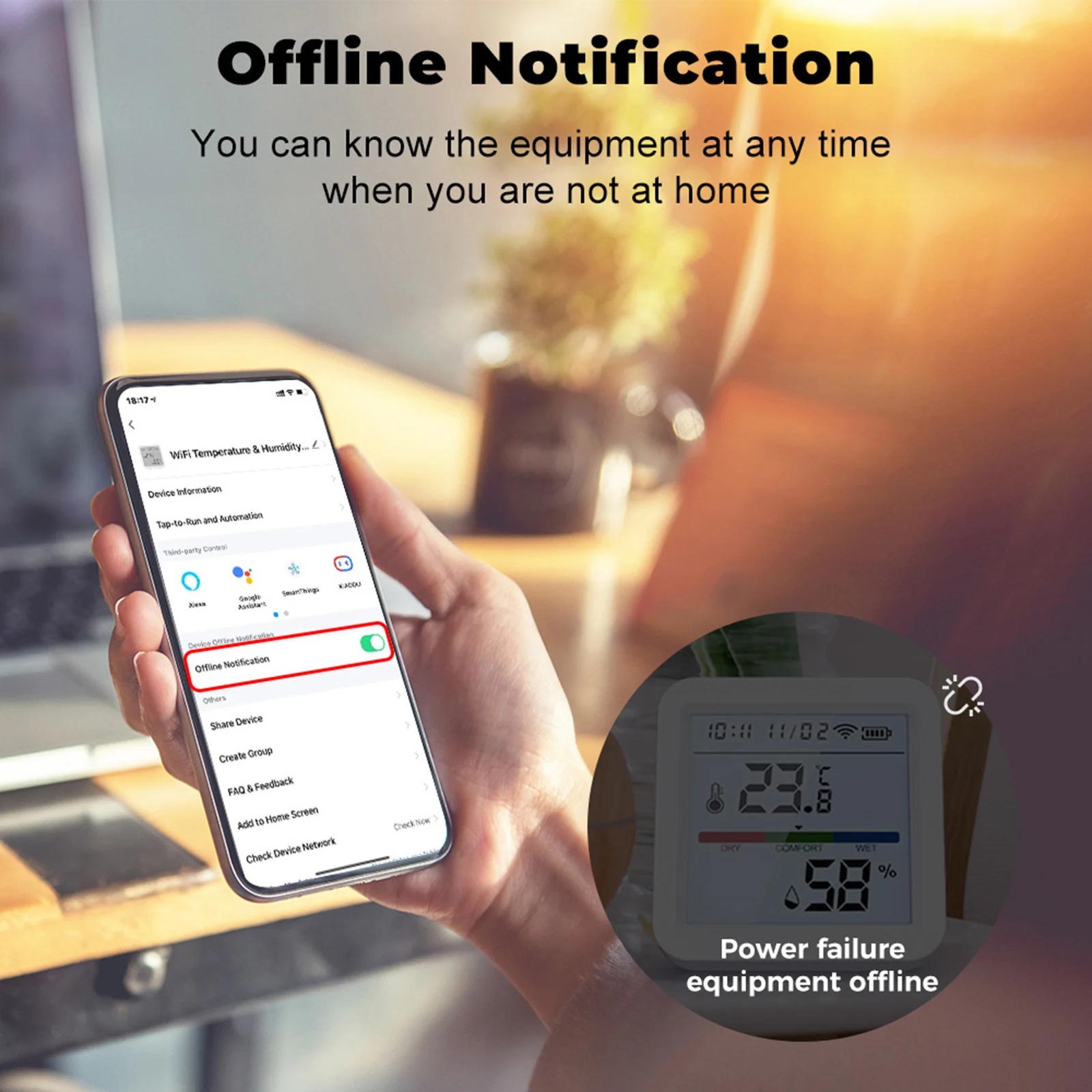 Smart WiFi Temperature And Humidity Sensor Indoor Humidity With LCD Display Sensor Battery Powered APP Monitoring
Smart WiFi Temperature And Humidity Sensor Indoor Humidity With LCD Display Sensor Battery Powered APP Monitoring