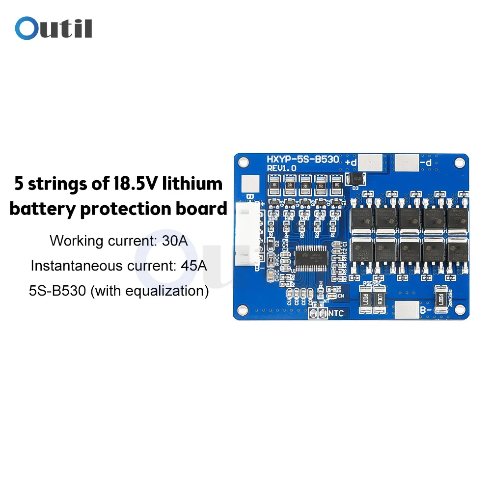 5S 30A 18V 21V battery charging protection board lithium battery pack protection circuit board BMS module power tool
5S 30A 18V 21V battery charging protection board lithium battery pack protection circuit board BMS module power tool