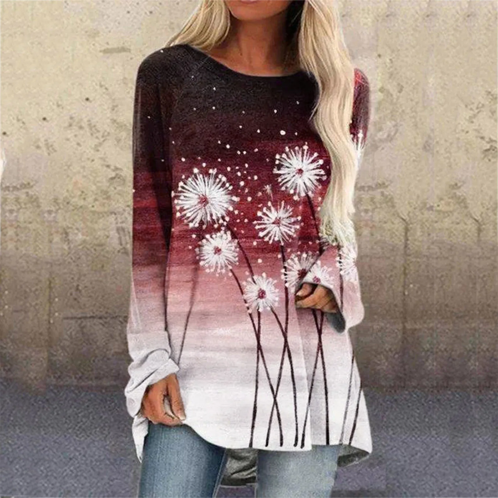 Ladies Round Neck Long Sleeve Casual Tee Shirt Tops Fashion Printing Loose Daily Comfortable T Shirts Blouse Foe Women
Ladies Round Neck Long Sleeve Casual Tee Shirt Tops Fashion Printing Loose Daily Comfortable T Shirts Blouse Foe Women