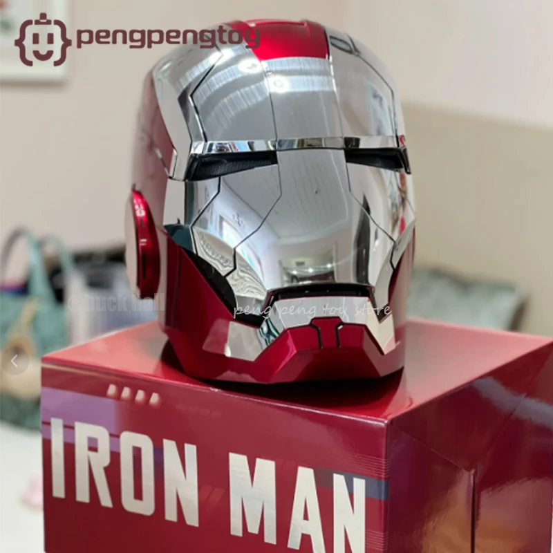 

Iron Man MK5 Helmet Automatic 1:1 Machine Avengers Cosplay Electric Open Close English Voice Remote Control Toy Christmas Gift