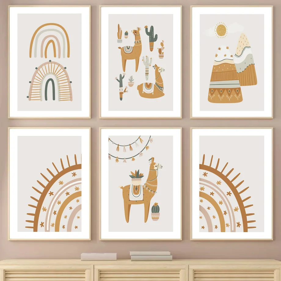 Boho Rainbow Sun Goat Cactus Cartoon Wall Art Canvas Painting Nordic Posters And Prints Wall Pictures Girl Baby Kids Room Decor
Boho Rainbow Sun Goat Cactus Cartoon Wall Art Canvas Painting Nordic Posters And Prints Wall Pictures Girl Baby Kids Room Decor