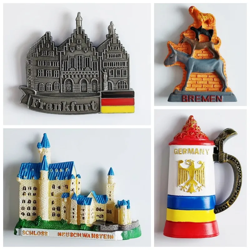 

Germany Fridge Stickers Munich Travelling Souvenirs Berlin Schloss Neuschwanstein Frankfurt Bremen Fridge Magnets Wedding Gifts