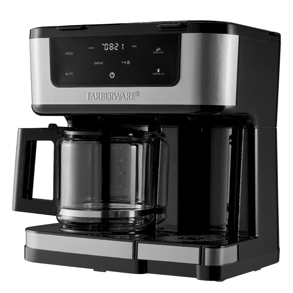 Black With Stainless Inset Coffee Maker Side By Side Single Serve or 12 Cup Coffee Maker Home Appliance New Machine Kitchen
Black With Stainless Inset Coffee Maker Side By Side Single Serve or 12 Cup Coffee Maker Home Appliance New Machine Kitchen