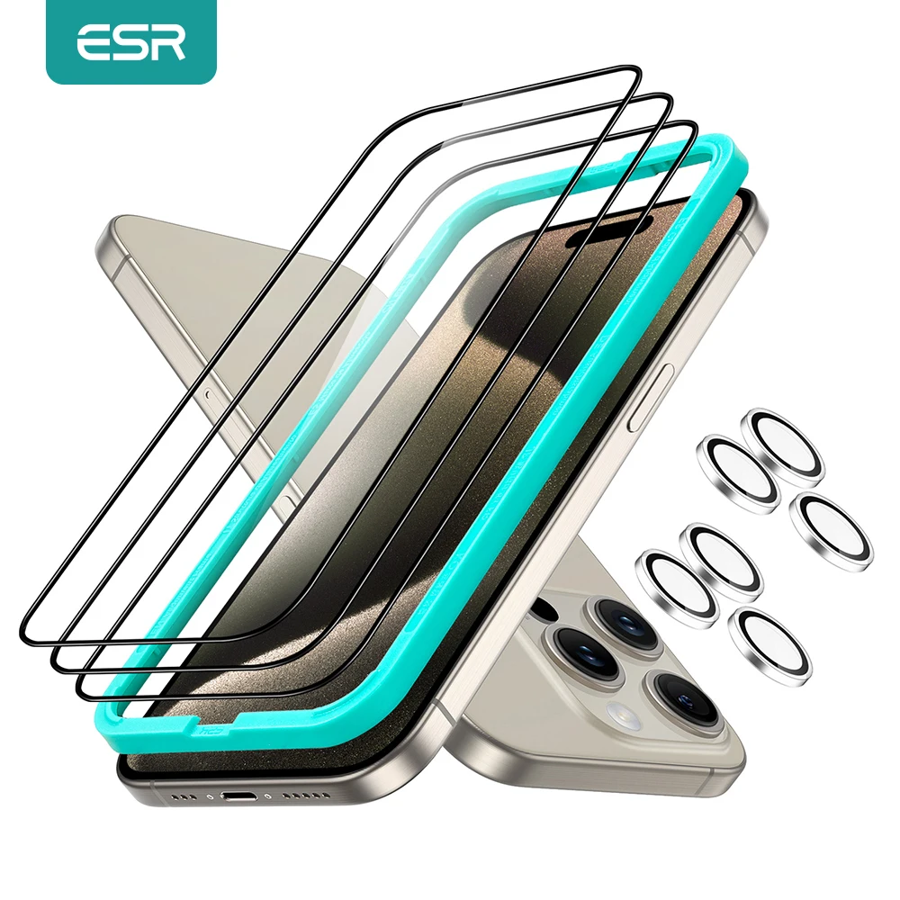 ESR for iPhone 15 Pro Max Armorite Screen Protector for iPhone 15 Full Coverage HD Film with Lens Set for 15 Pro Tempered Glass
ESR for iPhone 15 Pro Max Armorite Screen Protector for iPhone 15 Full Coverage HD Film with Lens Set for 15 Pro Tempered Glass