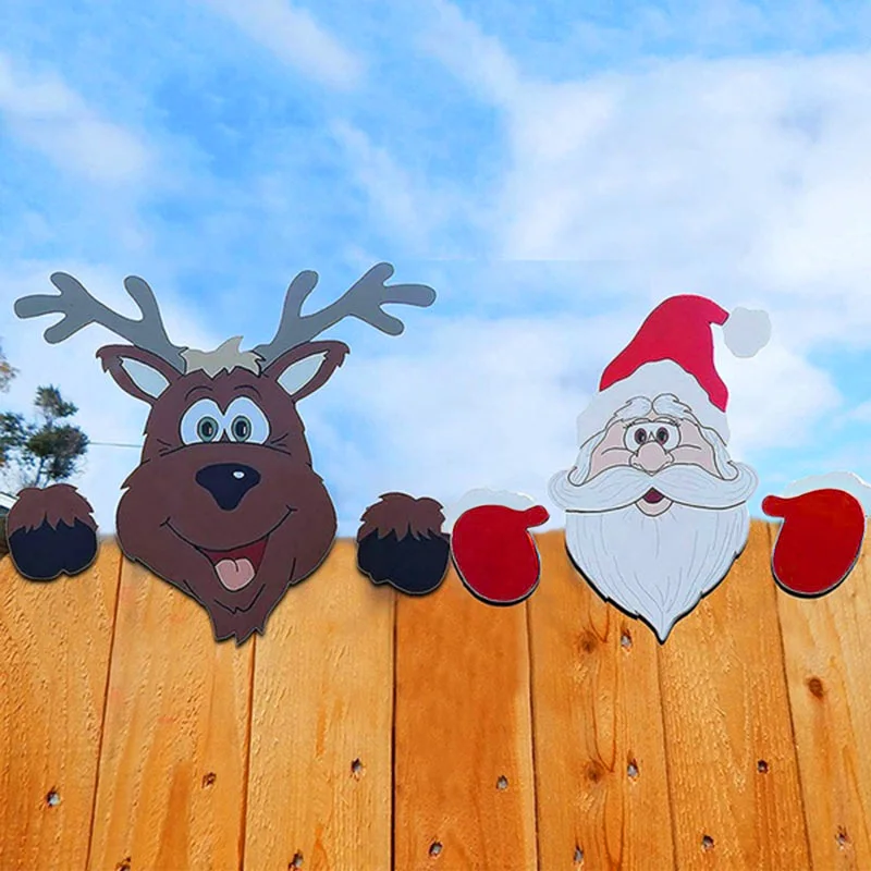 Christmas Fence Peeker Decoration Cartoon Santa Clause Snowman Peeker Xmas Garden Yard Patio Fence Decor Cute Fence Ornaments
Christmas Fence Peeker Decoration Cartoon Santa Clause Snowman Peeker Xmas Garden Yard Patio Fence Decor Cute Fence Ornaments