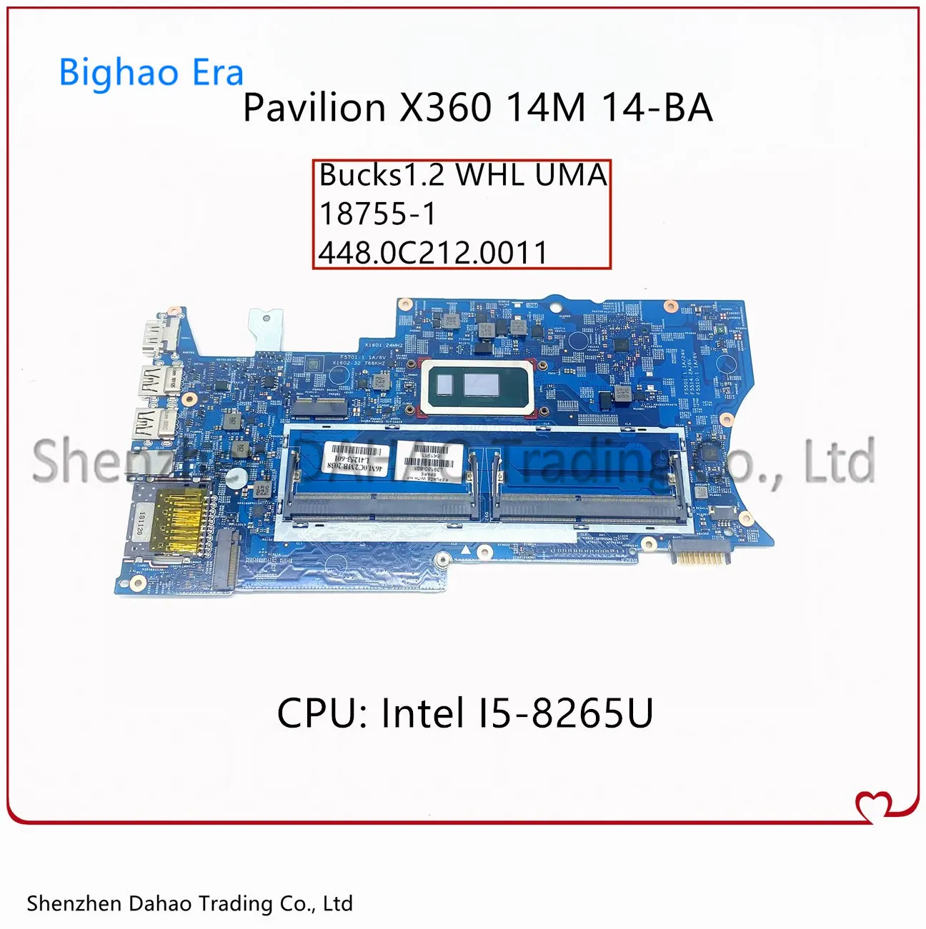 For HP X360 14M 14-BA253CL 14-BA Laptop Motherboard With i5-8265U CPU 448.0C212.0011 18755-1 Mainboard L39180-601 L41253-601
For HP X360 14M 14-BA253CL 14-BA Laptop Motherboard With i5-8265U CPU 448.0C212.0011 18755-1 Mainboard L39180-601 L41253-601