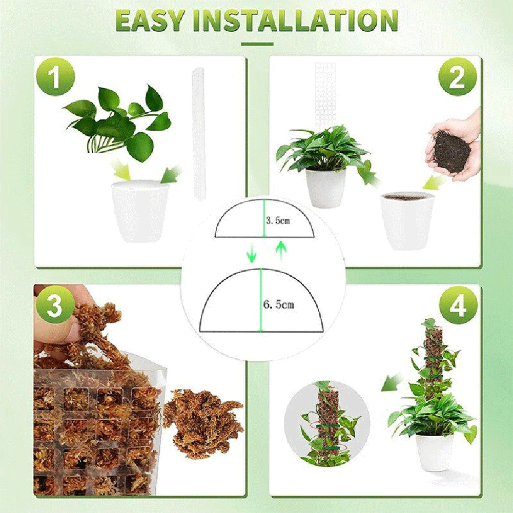 Moss Poles for Climbing Plant Plant Support, Adjustable Sphagnum Column, Train Plants to Grow Upward, Unique Design 4pcs Package
Moss Poles for Climbing Plant Plant Support, Adjustable Sphagnum Column, Train Plants to Grow Upward, Unique Design 4pcs Package