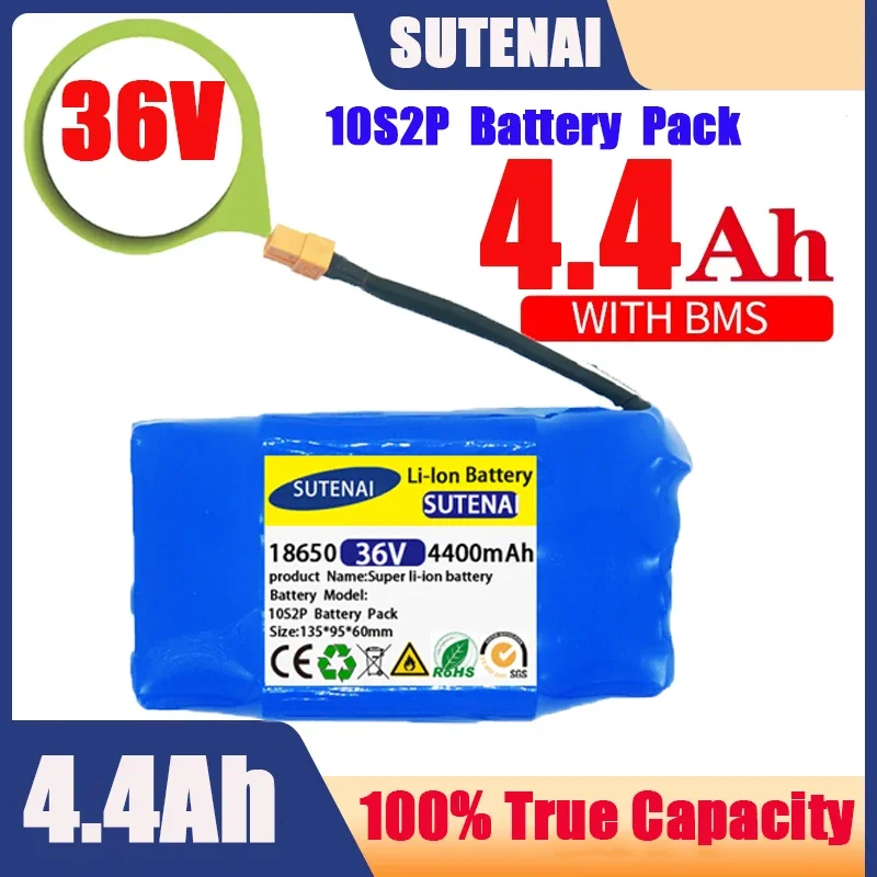 36V Rechargeable Li-ion Battery Pack 12000mAh 12Ah Lithium Ion Cell For Electric Self Balance Scooter Hoverboard Unicycle
36V Rechargeable Li-ion Battery Pack 12000mAh 12Ah Lithium Ion Cell For Electric Self Balance Scooter Hoverboard Unicycle