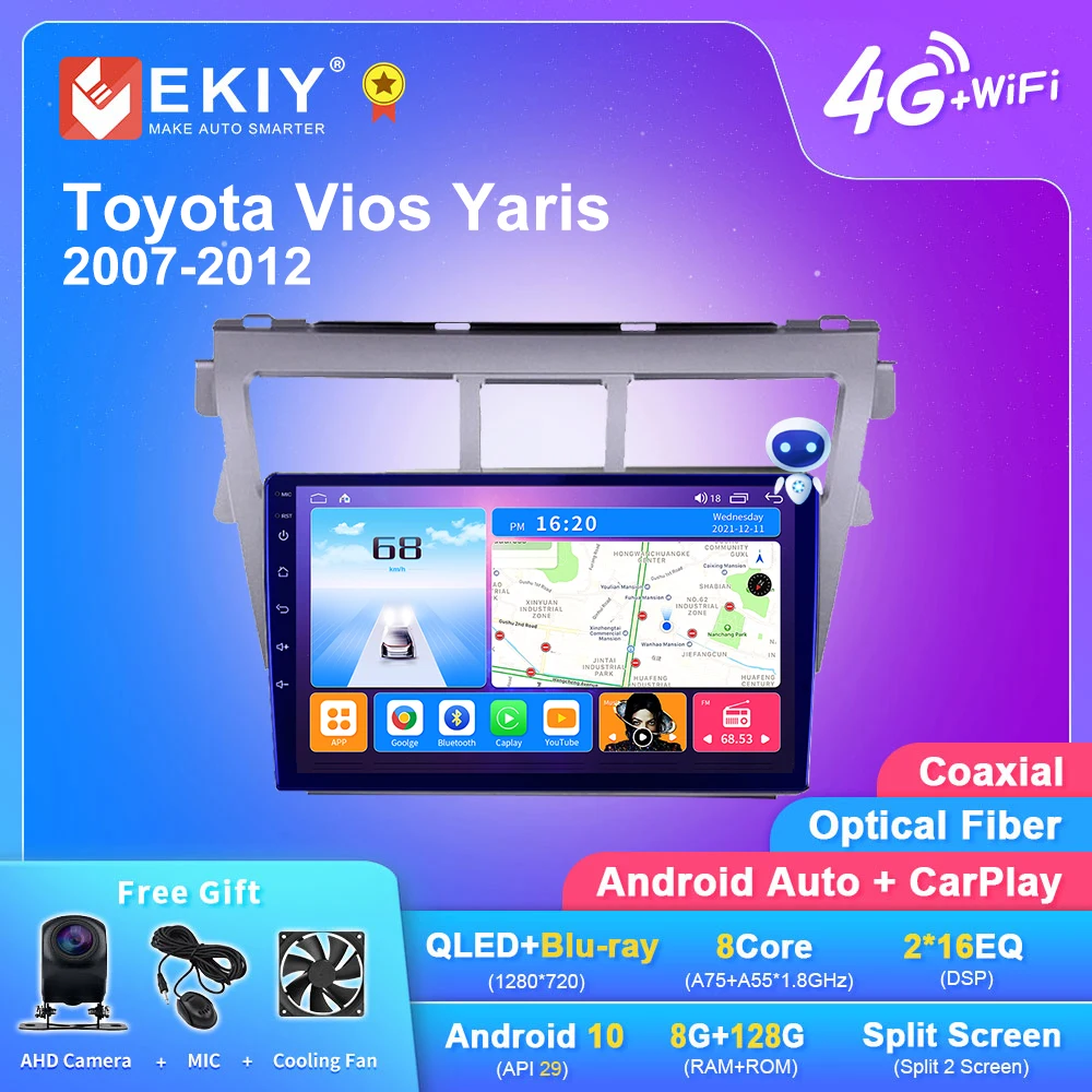 EKIY T7 QLED DSP Android Auto Radio For Toyota Vios Yaris 2007 2008-2012 Multimedia Player 2din DVD GPS Navigation Carplay HU
EKIY T7 QLED DSP Android Auto Radio For Toyota Vios Yaris 2007 2008-2012 Multimedia Player 2din DVD GPS Navigation Carplay HU