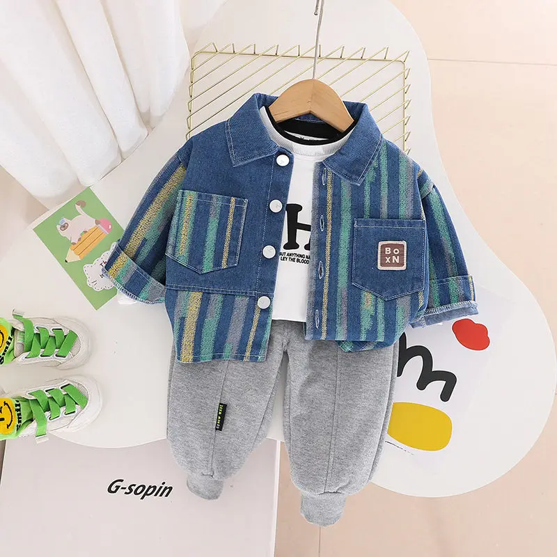 Boys' Jean jacket Spring and autumn Korean version work clothes casual shirt baby fashion coat 1-5 years old
Boys' Jean jacket Spring and autumn Korean version work clothes casual shirt baby fashion coat 1-5 years old