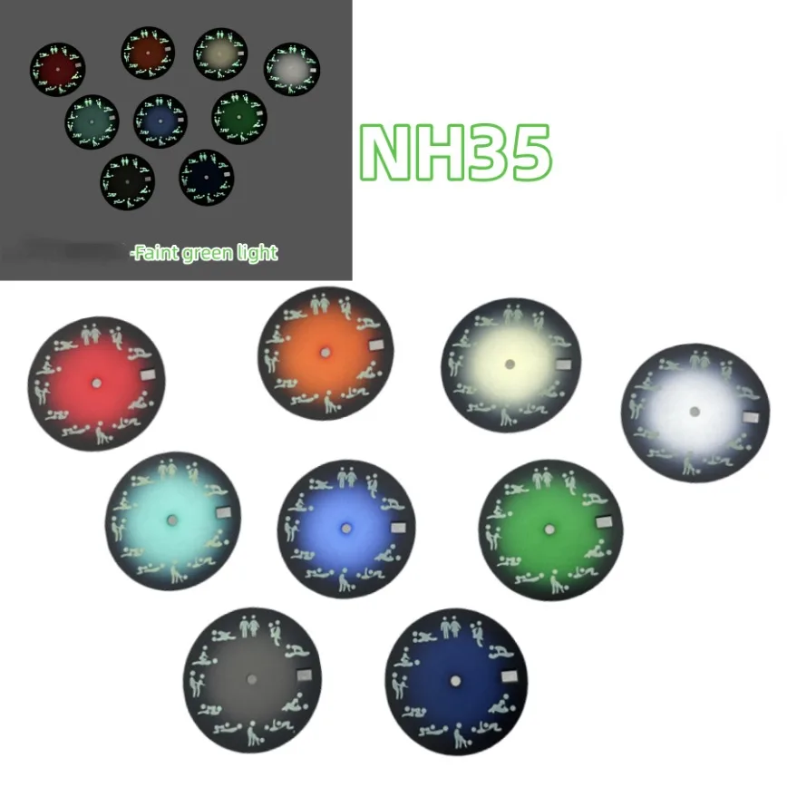 NH35 Dial Gradient Color Green Luminous Dial 28.5mm for NH35 NH36 Movement Watch Accessories
NH35 Dial Gradient Color Green Luminous Dial 28.5mm for NH35 NH36 Movement Watch Accessories