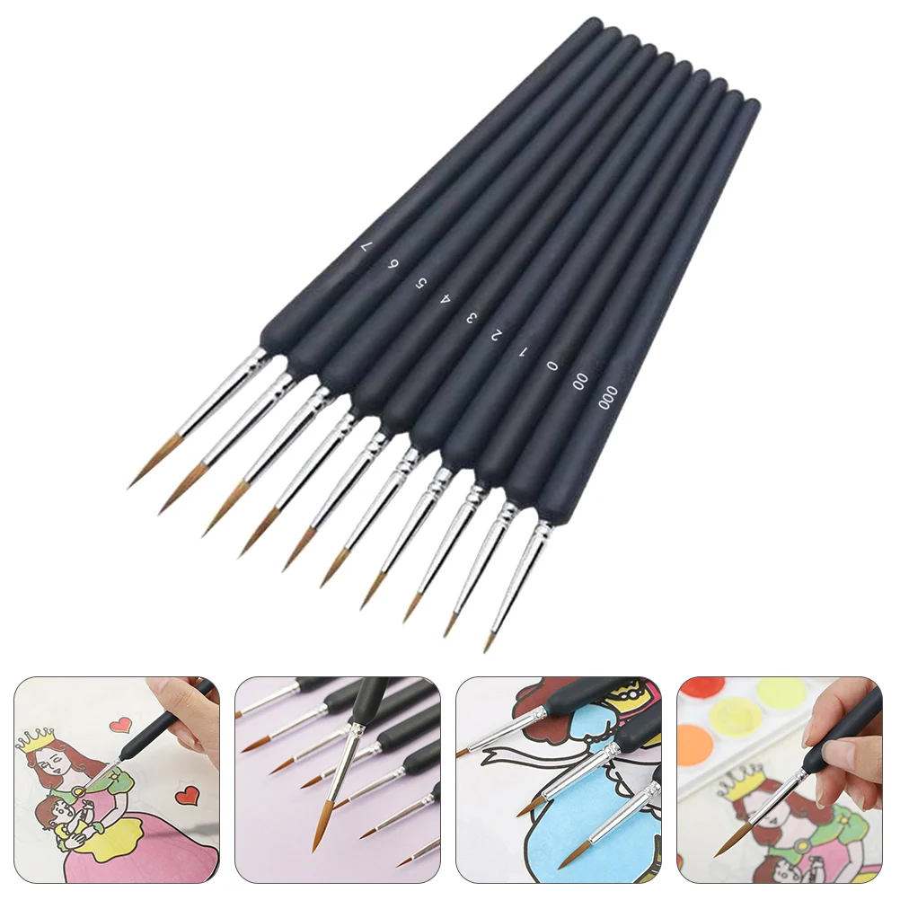 10 Pcs Paint Brush Wolf Hair for Line Drawing Miniature Detail Fine Artist Oil Painting
10 Pcs Paint Brush Wolf Hair for Line Drawing Miniature Detail Fine Artist Oil Painting