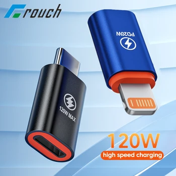 USB C-라이트닝 어댑터 PD20 W/120W 고속 충전, 라이트닝 수-C 타입 여성 어댑터, 아이폰 USB C 타입 헤드폰용