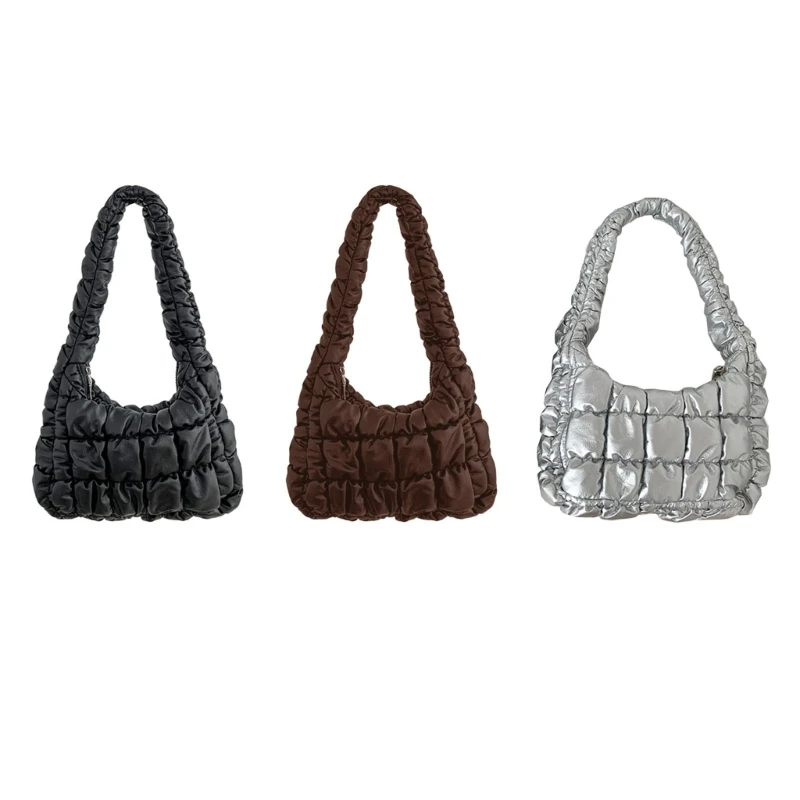 

Lightweight Underarm Bags Tote Handbag Lightweight Fashion Lattice Pattern Quilted Winter Shoulder Bag E74B