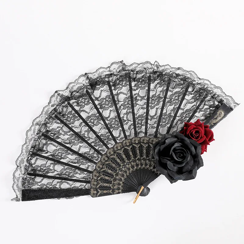 Lolita Lace Feather Folding Fan Retro European Style Dark Gothic Court Dance Hand Fan Wedding Halloween Party Accessories
Lolita Lace Feather Folding Fan Retro European Style Dark Gothic Court Dance Hand Fan Wedding Halloween Party Accessories