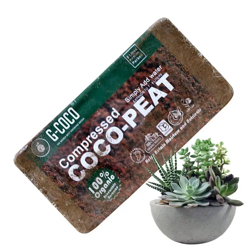 

Coco Coir Brick Concentrated Seed Starting Mix Seed Starter Soil Block Cactus Potting For Planting Plant Soil Compressed Base