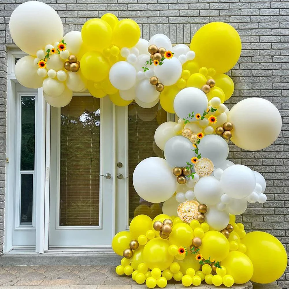 141/76pcs Lemon Yellow Balloon Garland Arch Kit White Macaron Pink Latex Balloons Wedding Baby Shower Birthday Party Decoration
141/76pcs Lemon Yellow Balloon Garland Arch Kit White Macaron Pink Latex Balloons Wedding Baby Shower Birthday Party Decoration