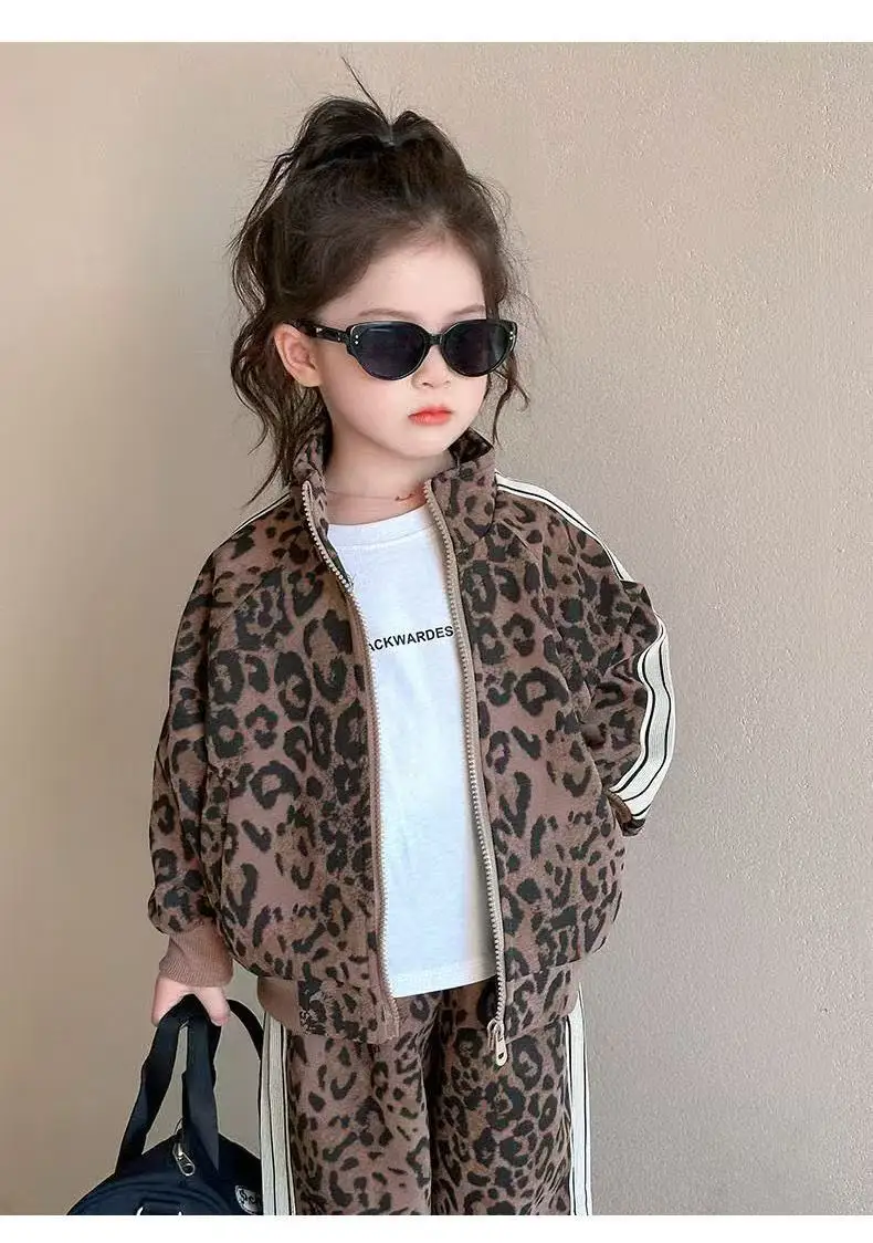 الفتيات مجموعة ملابس الربيع نمط جديد للأطفال ملابس رياضية أنيقة للفتيات طفل الفتيات ليوبارد نمط السراويل + السراويل قطعتين مجموعة الفتيات مجموعة ملابس الربيع نمط جديد للأطفال ملابس رياضية أنيقة للفتيات طفل الفتيات ليوبارد نمط السراويل + السراويل قطعتين مجموعة