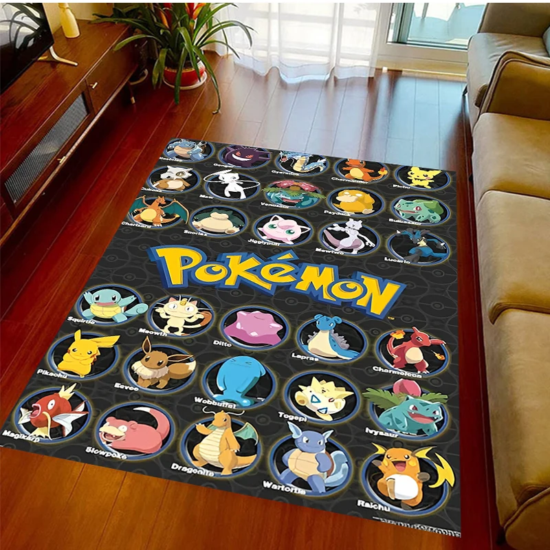

Pokemon Full Character Large Area Rugs Carpet for Home Living Room Children's Bedroom Sofa Doormat Kids Floor Mat Gift Potdemiel