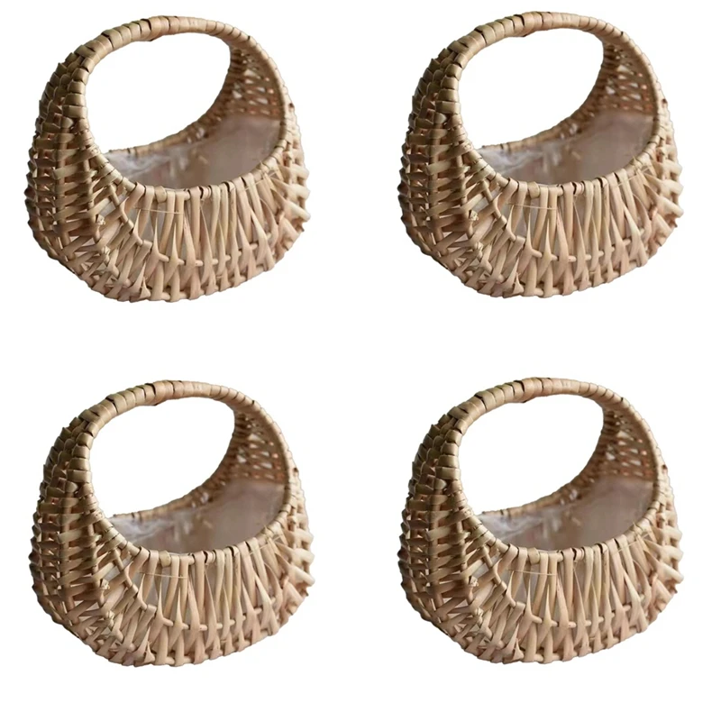 4Pcs Imitation Rattan Woven Flower Basket, Hand-Held Flower Basket, Woven Basket, Decorative Flower Basket Easy To Use
4Pcs Imitation Rattan Woven Flower Basket, Hand-Held Flower Basket, Woven Basket, Decorative Flower Basket Easy To Use