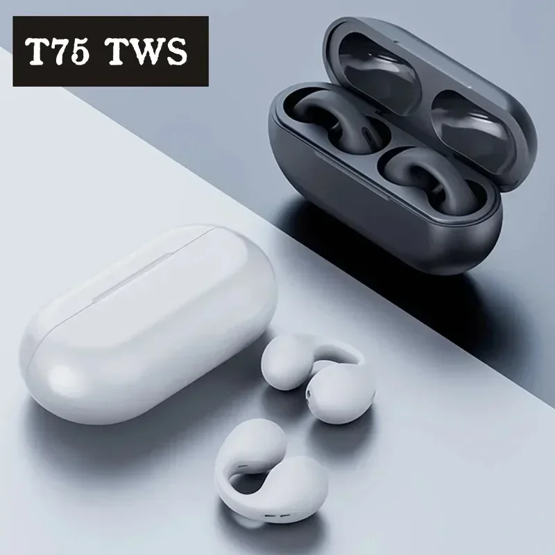 Новые беспроводные наушники T75 с костной проводимостью, Bluetooth 5,3, спортивные наушники, HiFi качественный звук, Водонепроницаемая беспроводная гарнитура TWS
Новые беспроводные наушники T75 с костной проводимостью, Bluetooth 5,3, спортивные наушники, HiFi качественный звук, Водонепроницаемая беспроводная гарнитура TWS