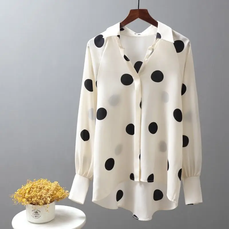 Casual Dot Print Cotton Length Shirt Fashion Women Loose Button 2024 Fall Blouse Long Sleeve Summer Sunscreen Plaid Shirt R42
Casual Dot Print Cotton Length Shirt Fashion Women Loose Button 2024 Fall Blouse Long Sleeve Summer Sunscreen Plaid Shirt R42