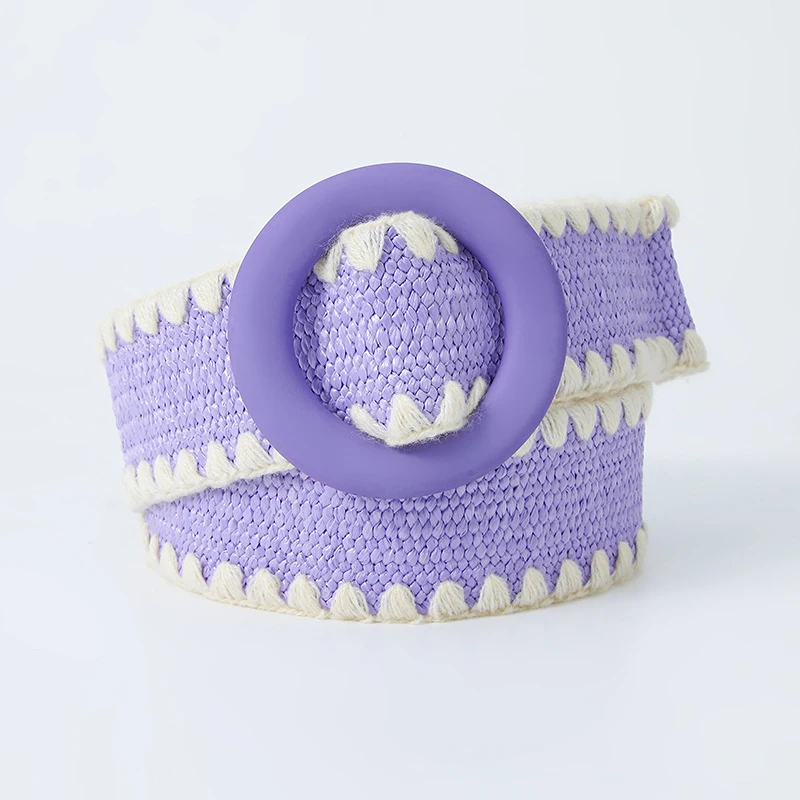 Bohemian Women Fashion Belt Straw Woven Elastic Wide Strap With Matching Round Buckle Candy Color PP Grass Decorative Waistbands
Bohemian Women Fashion Belt Straw Woven Elastic Wide Strap With Matching Round Buckle Candy Color PP Grass Decorative Waistbands