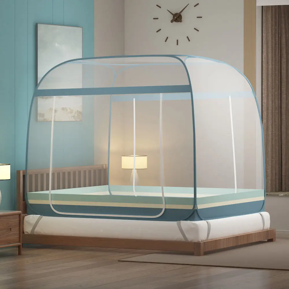 Simple Striped Print Home Mosquito Net Universal Double-door Big Space Mosquito Net Fully Surrounded Kids Anti-drop Mosquito Net
Simple Striped Print Home Mosquito Net Universal Double-door Big Space Mosquito Net Fully Surrounded Kids Anti-drop Mosquito Net