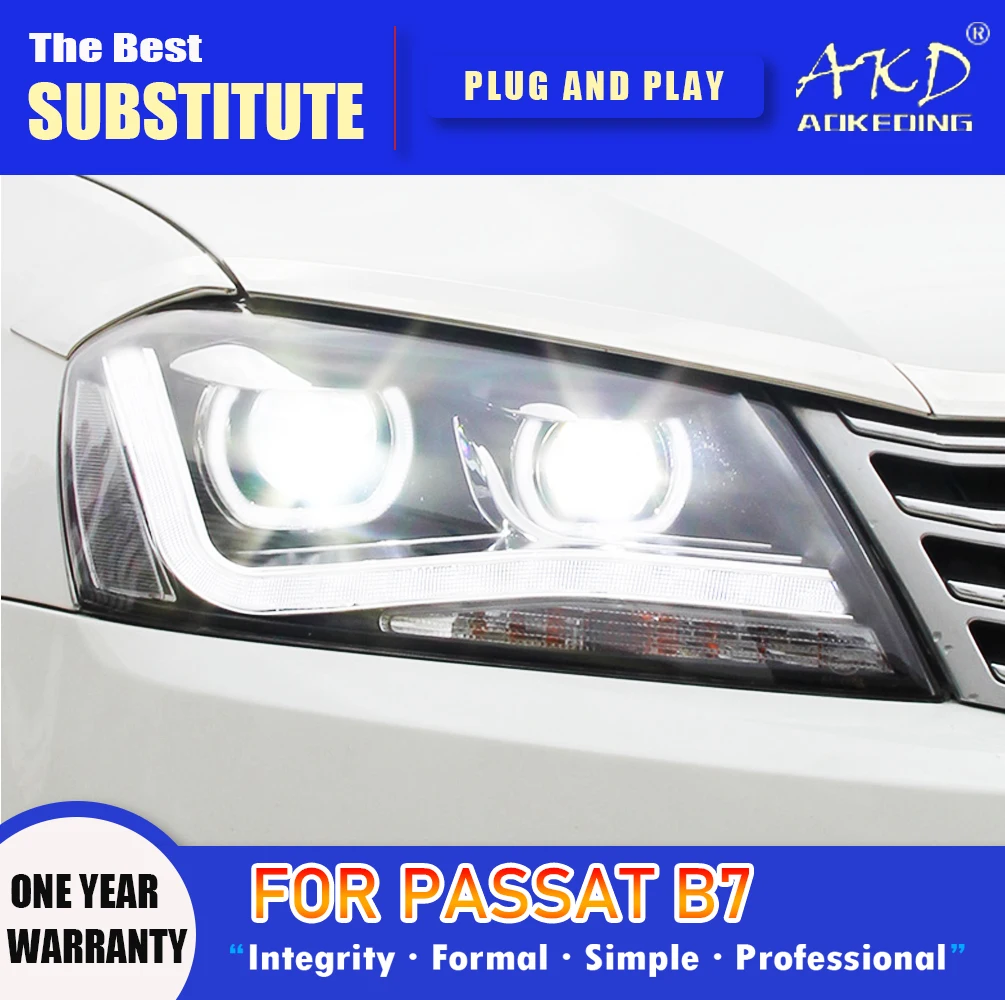 AKD Head Lamp for VW Passat B7 LED Headlight 2011-2016 Headlights Passat B7 DRL Turn Signal High Beam Angel Eye Projector Lens
AKD Head Lamp for VW Passat B7 LED Headlight 2011-2016 Headlights Passat B7 DRL Turn Signal High Beam Angel Eye Projector Lens