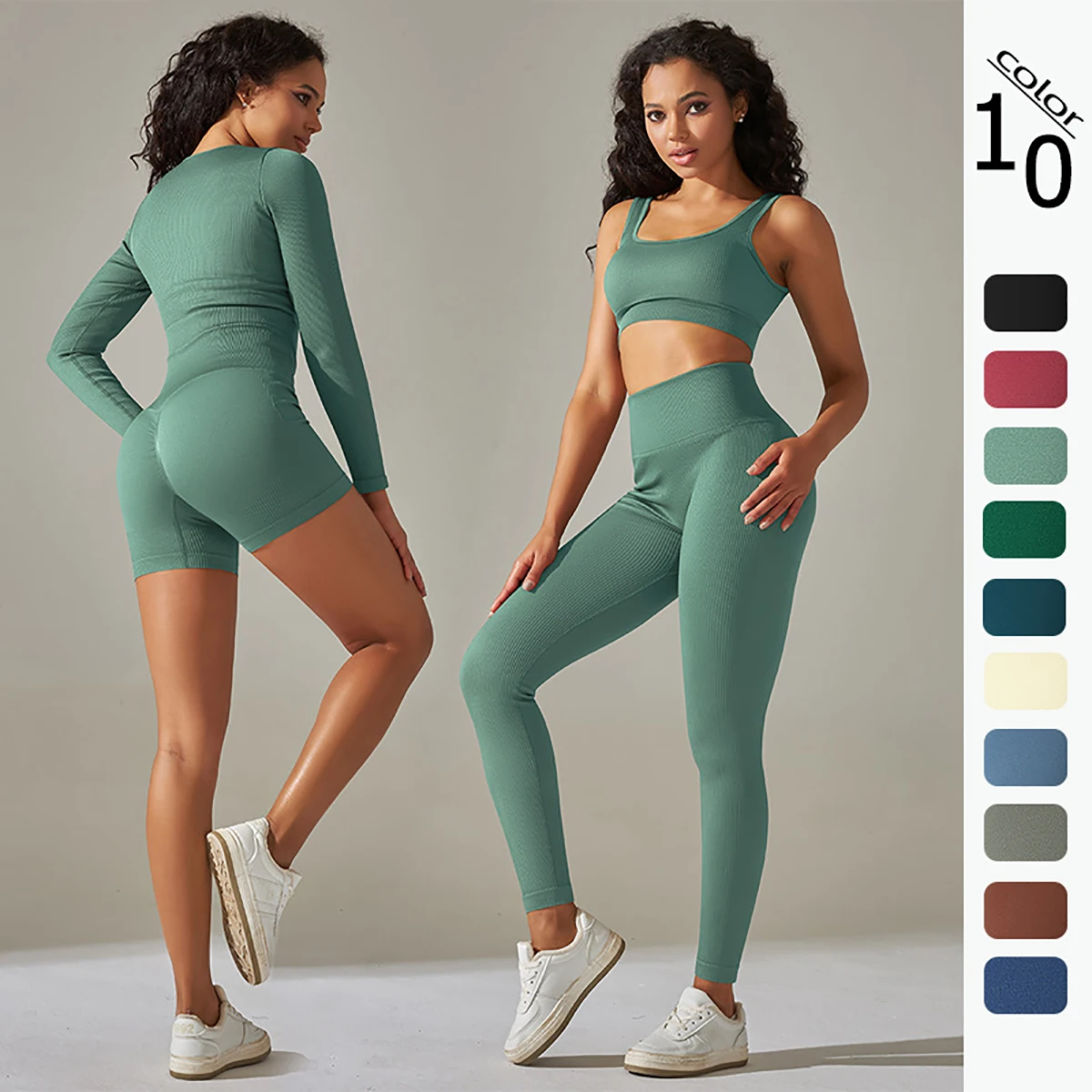 Seamless Yoga Set Ribbed Workout Outfits for Women Sport Bra High Waist Shorts Yoga Leggings Set Athleisure Fitness Gym Clothing
Seamless Yoga Set Ribbed Workout Outfits for Women Sport Bra High Waist Shorts Yoga Leggings Set Athleisure Fitness Gym Clothing