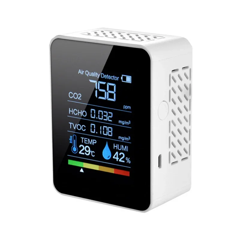 K12 Portable Air Quality Detector CO₂ PPM Meters Carbon Dioxide Detector CO₂ TVOC HCHO Monitor Gas Temperature Humidity Detector
K12 Portable Air Quality Detector CO₂ PPM Meters Carbon Dioxide Detector CO₂ TVOC HCHO Monitor Gas Temperature Humidity Detector