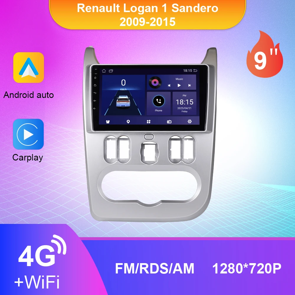 

Android 10 Car Radio 2Din Android Auto DSP Carplay Navigation For Renault Logan 1 Sandero 2009-2015 Car Multimedia GPS Autoradio