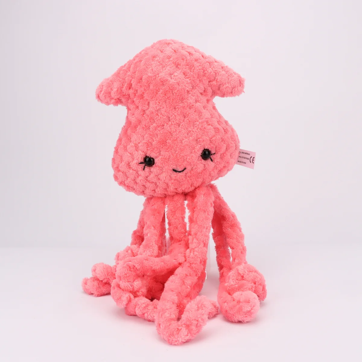 

40cm Cute Pink Squid Plush Toys Soft Fish Plushies Anime Figure Dolls Stuffed Animals Pillow Kids BIrthday Gift Toy Funny Decor