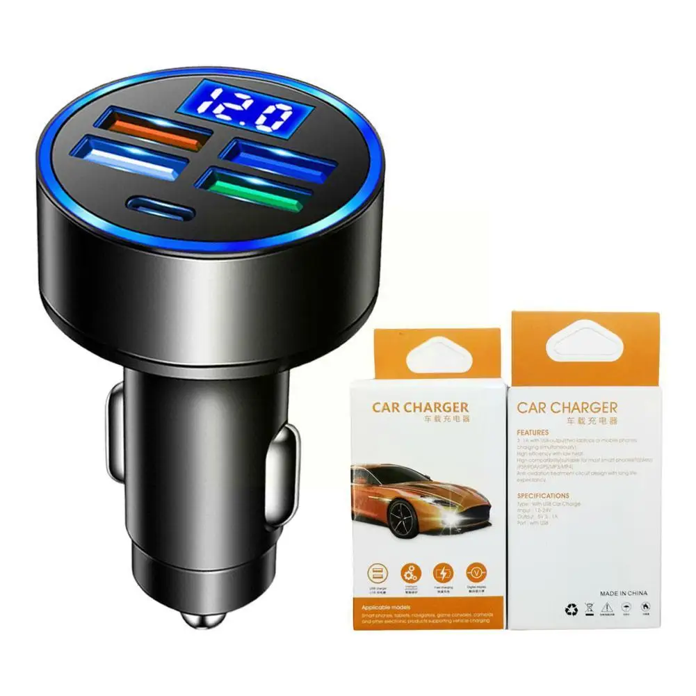 4 Ports 150W Car Charger Fast Charging PD QC3.0 USB C Car Phone Charger Type C Adapter For Iphone 14 Charger Adapter O8W4
4 Ports 150W Car Charger Fast Charging PD QC3.0 USB C Car Phone Charger Type C Adapter For Iphone 14 Charger Adapter O8W4
